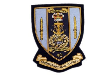 Royal Marines 40 Commando Bullion Wire Blazer Badge – Military Bullion ...