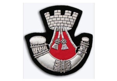 Somerset & Cornwall Light Infantry Bullion Wire Blazer Badge