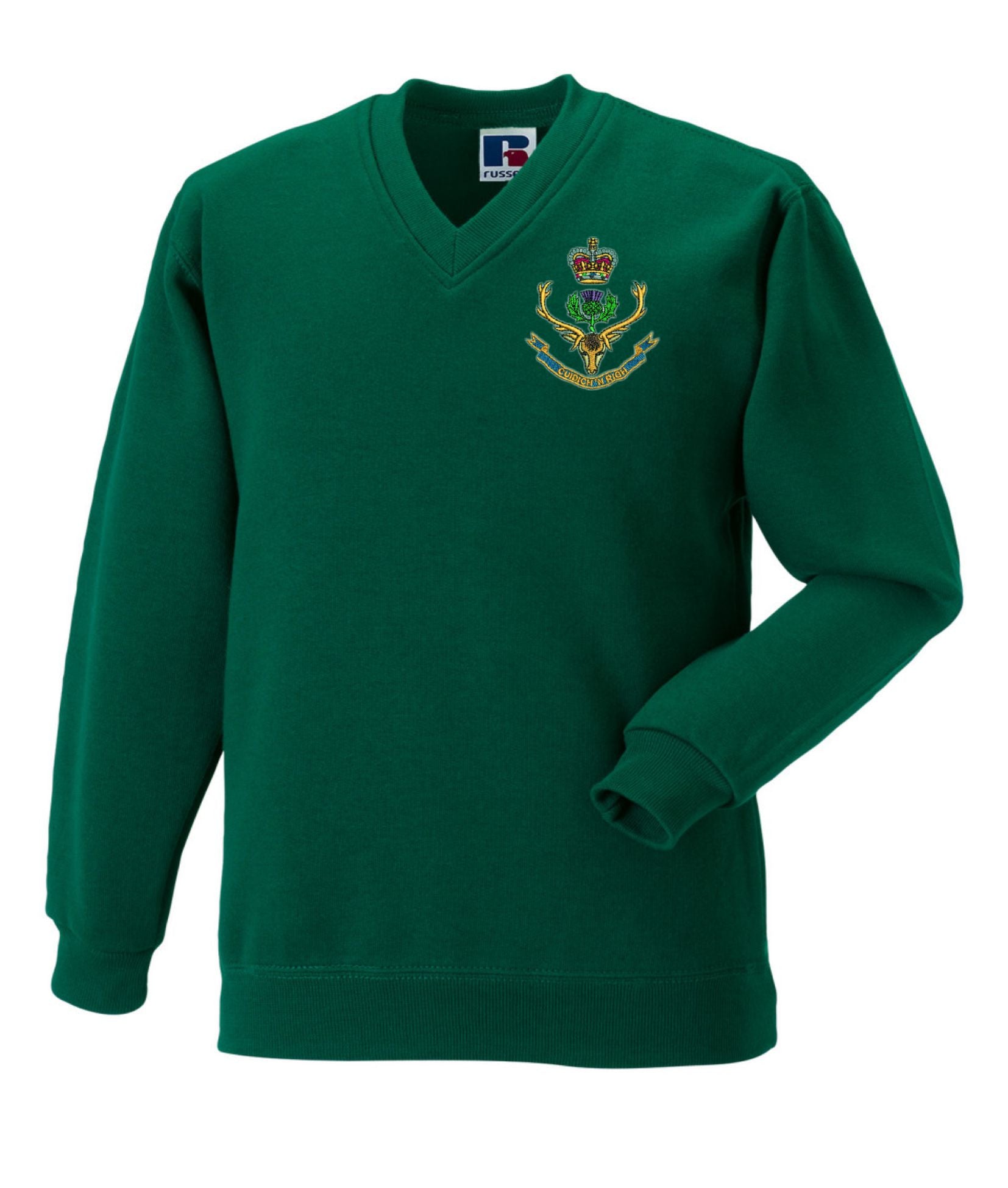 Queens Own Highlanders V Neck Sweatshirt